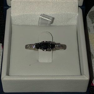Beautiful Black Diamond and Diamond Ring